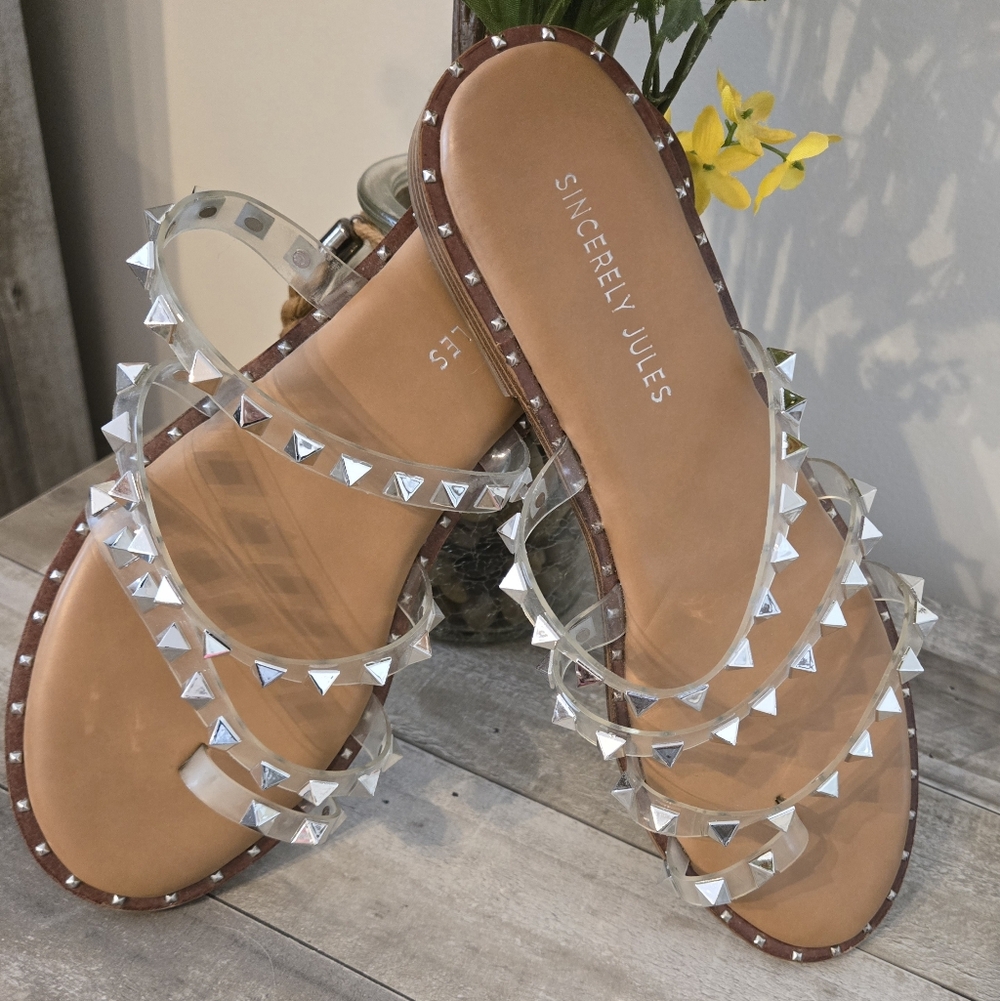 Sincerely Jules Studded Slide Sandals